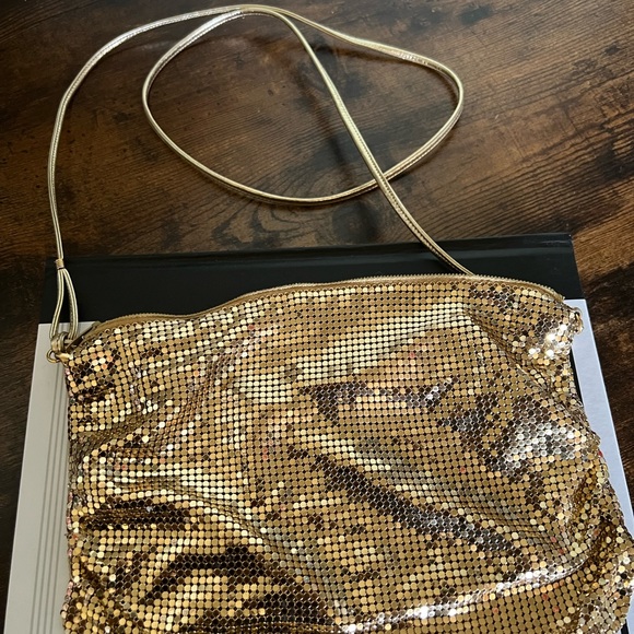 WHITING AND DAVIS gold mesh crossbody - Picture 3 of 6